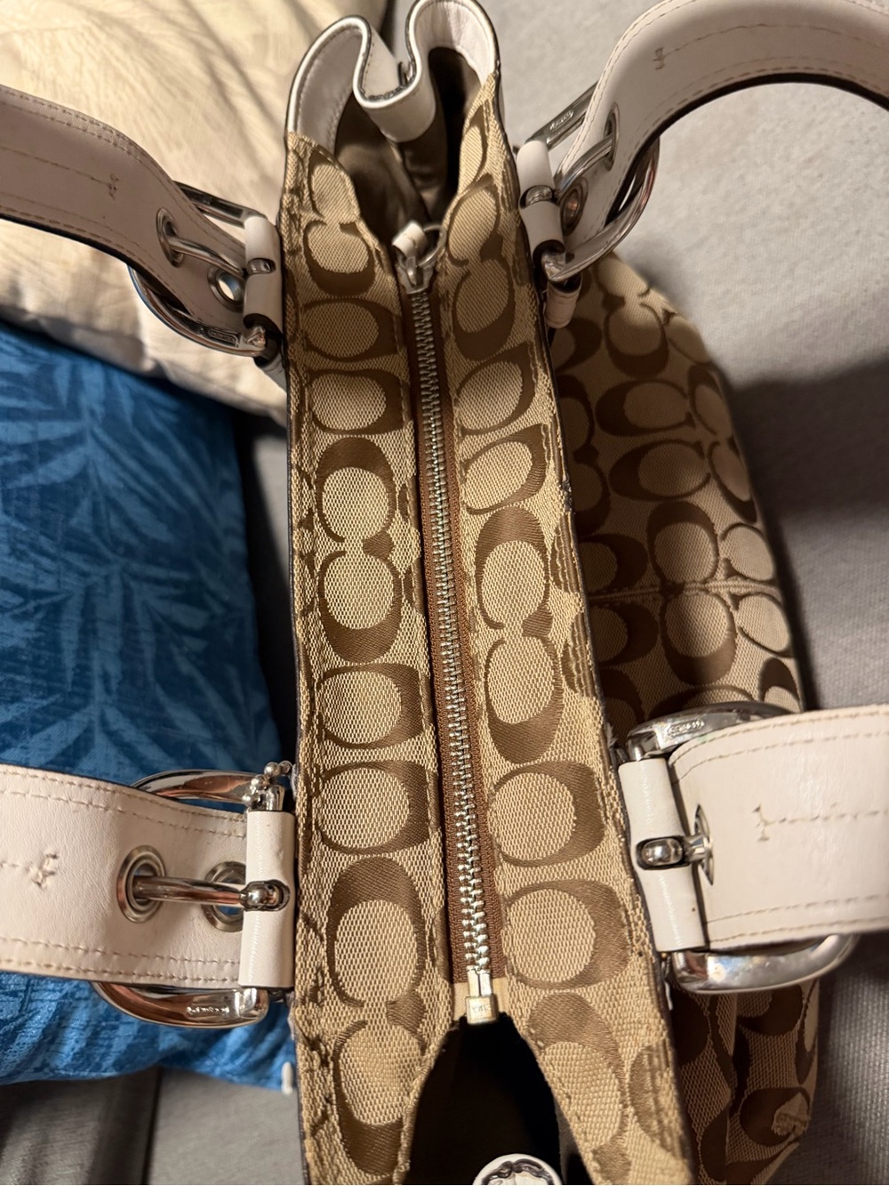 Coach Signature Soho Pleated Tote - Picture 6 of 12